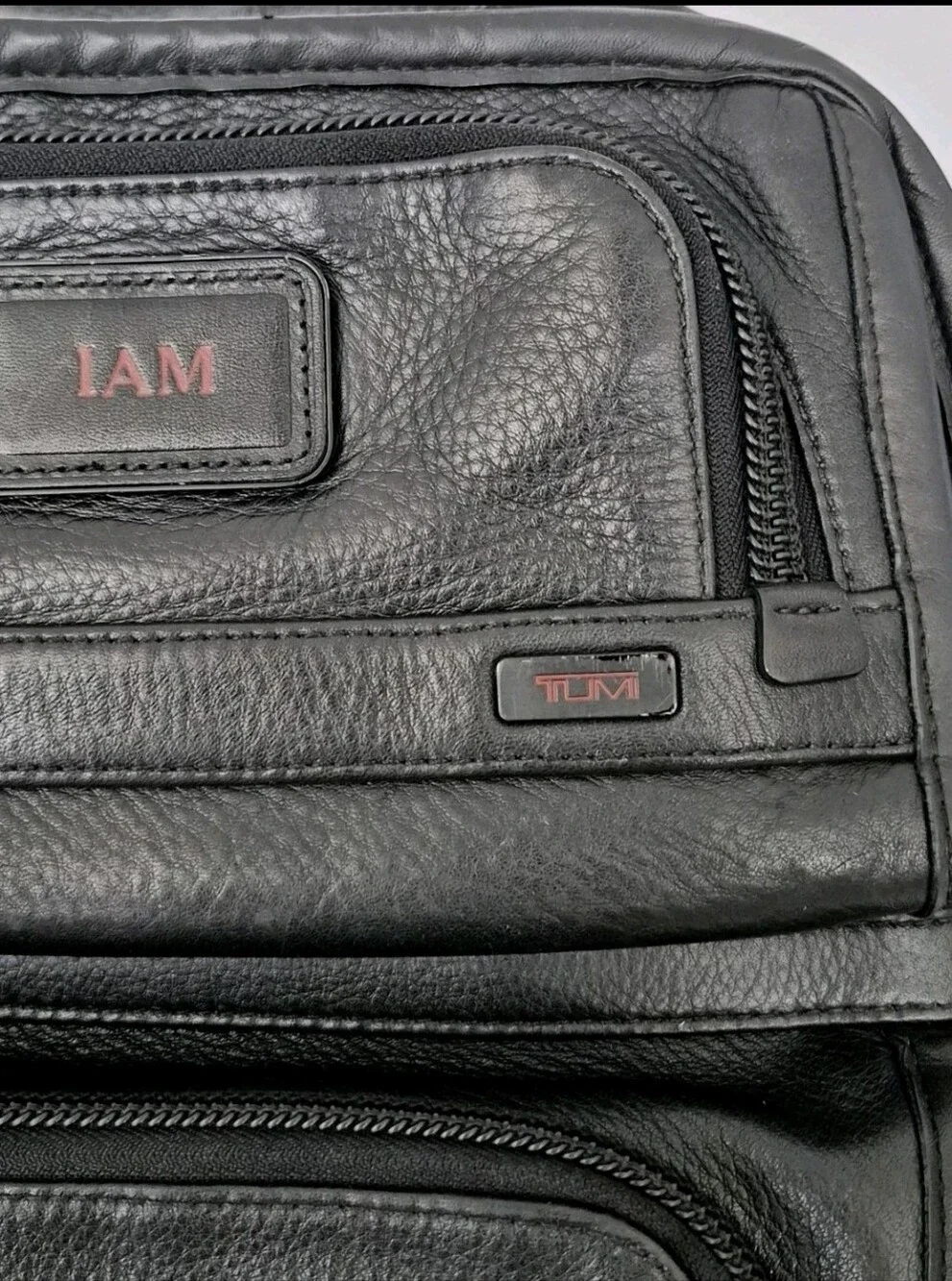 Tumi Alpha 2 Black Leather Backpack 96178DHR.
